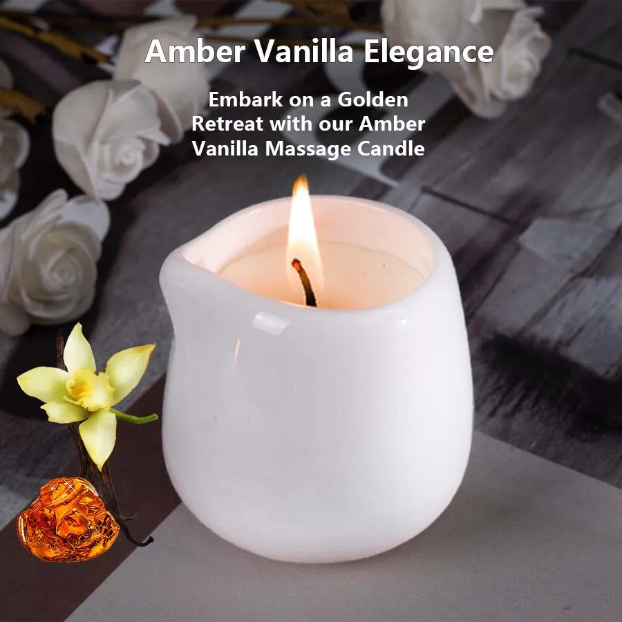 Amber Vanilla Massage Candle