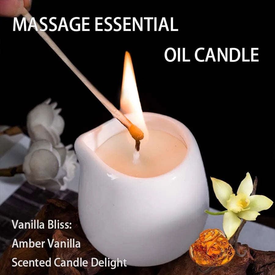 Amber Vanilla Massage Candle